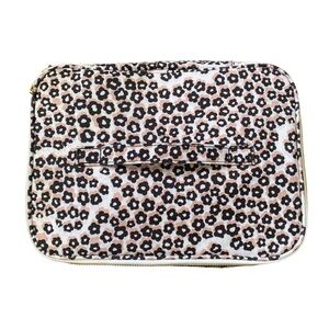 Kate Spade Floral Print Cosmetic Bag Zip Pouch Travel Makeup Case Zip Around